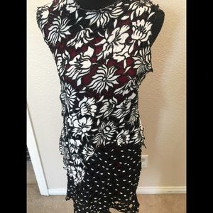 Aiden asymmetrical floral cut out dress